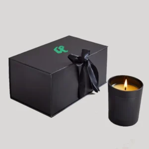 custom black pillar candle box
