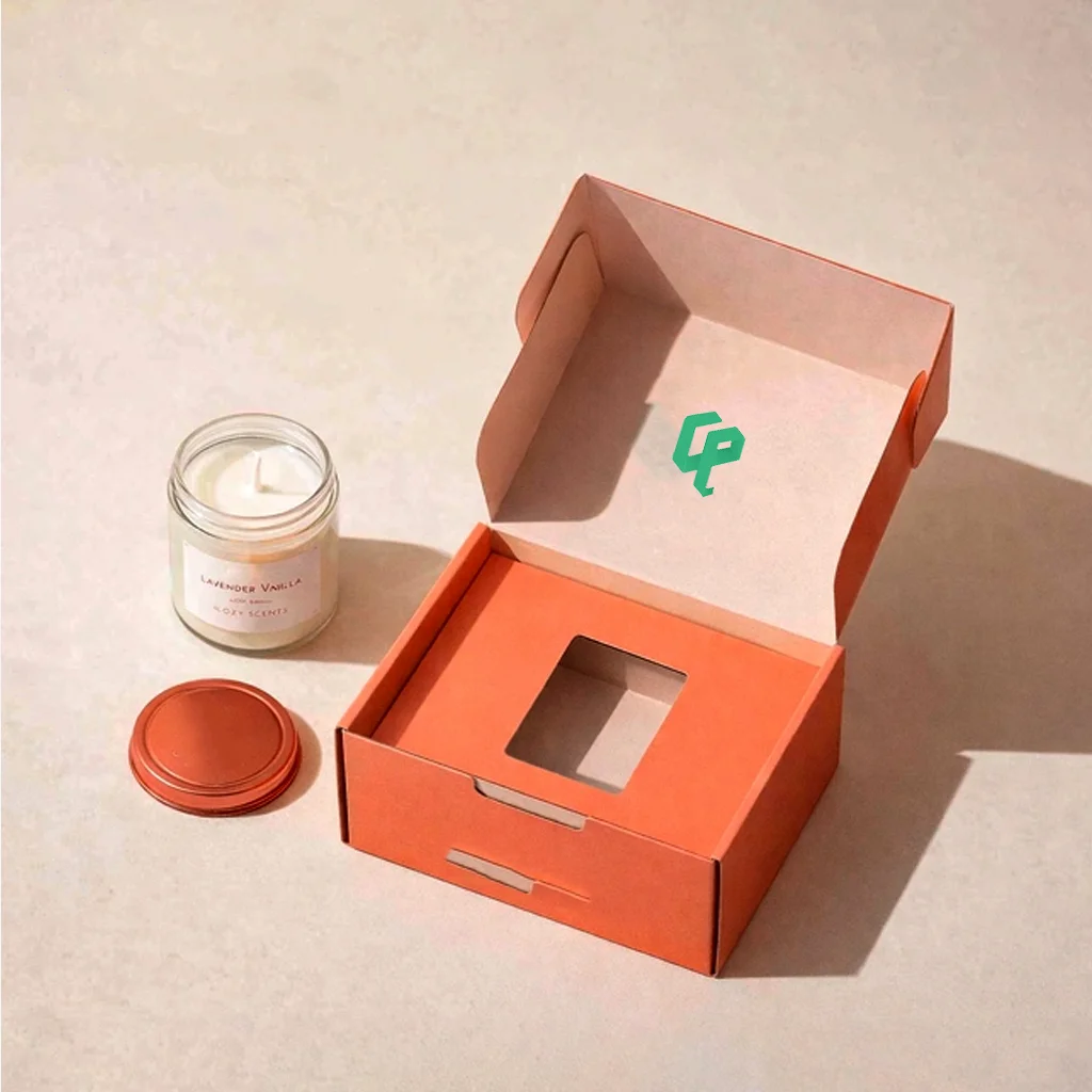 custom shipping box candle