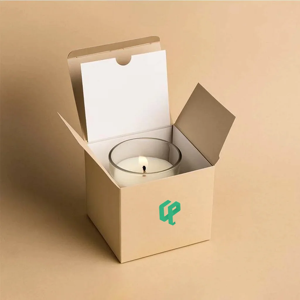 square glass candle box